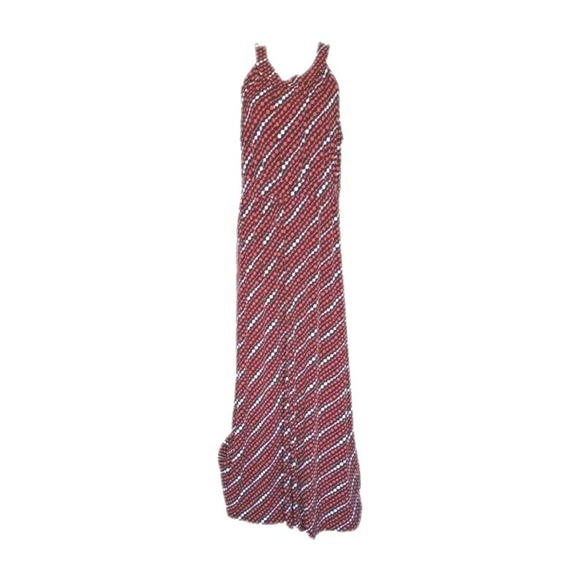 Banana Republic Dresses & Skirts - Banana Republic Maxi Dress Womens XL Navy Red White Dot Stretch Casual Long Fall